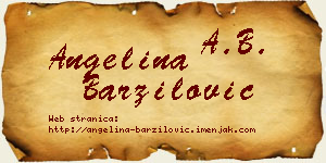 Angelina Barzilović vizit kartica
